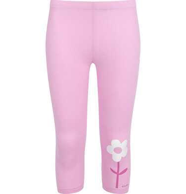 Endo - Legginsy 3/4 dla dziewczynki, z kwiatkiem, różowe 3-8 lat D17K037_1 8