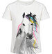 Endo - T-shirt z krótkim rękawem dla dziewczynki, z kucykiem, biały 3-8 lat D17G038_1,1