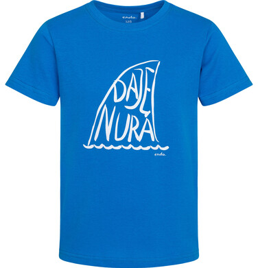 Endo - T-shirt z krótkim rękawem dla chłopca, z napisem daję nura, niebieski, 9-13 lat C10G544_1 124
