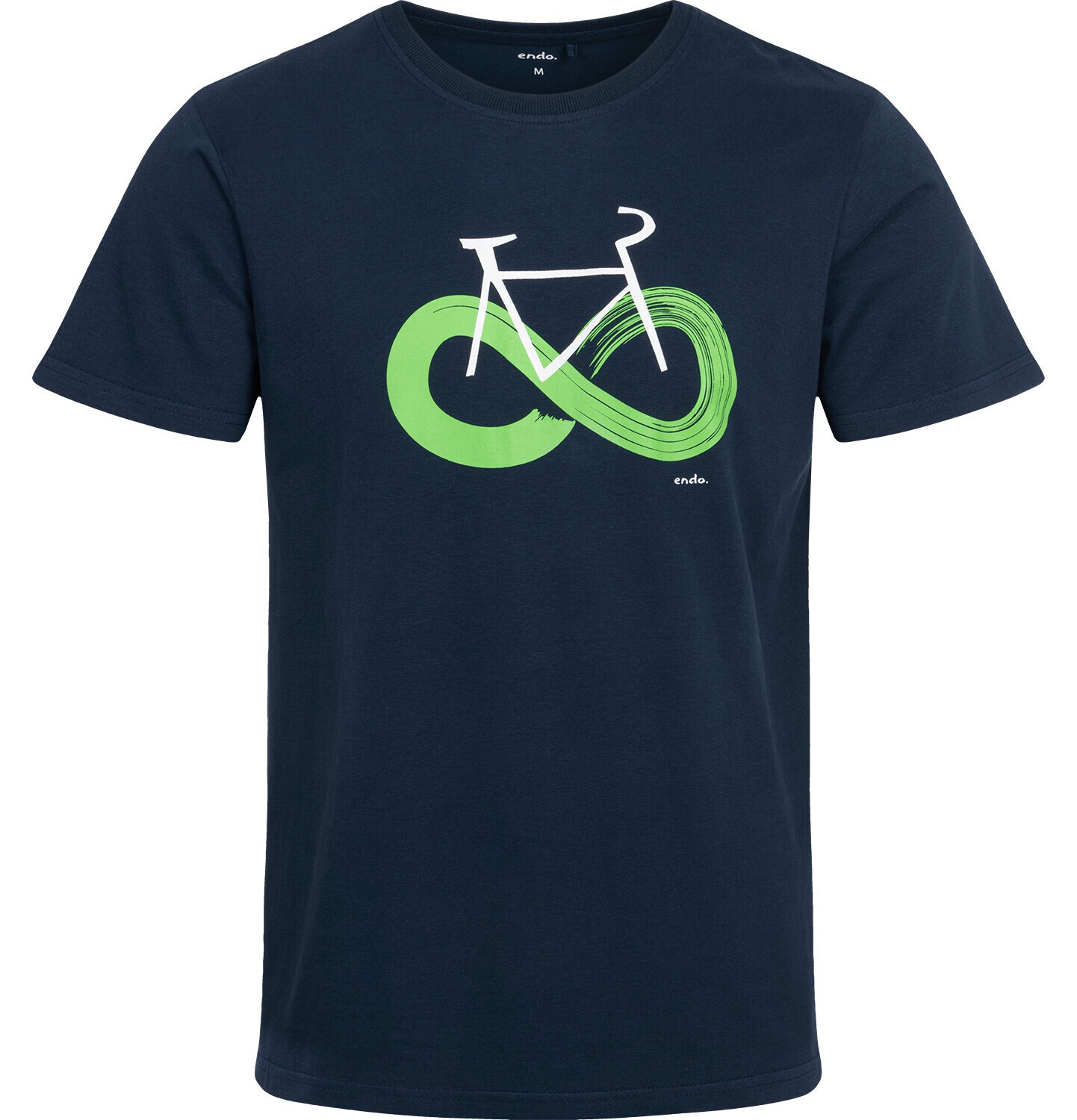Endo - Męski t-shirt z krótkim rękawem, z motywem rowerowym, granatowy Q17G026_1