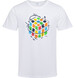 Endo - Męski t-shirt z krótkim rękawem, z kostką Rubika, biały Q17G032_2,1