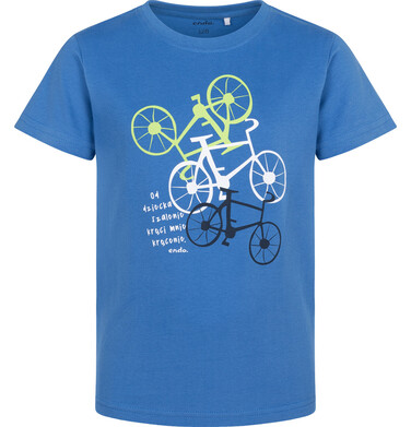 Endo - T-shirt z krótkim rękawem dla chłopca, z motywem rowerowym, niebieski 3-8 lat C16G084_1 33