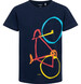 Endo - T-shirt z krótkim rękawem dla chłopca, z motywem rowerowym, granatowy 9-13 lat C16G586_1,1