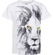 Endo - T-shirt z krótkim rękawem dla chłopca, z lwem, biały 3-8 lat C17G073_1,1