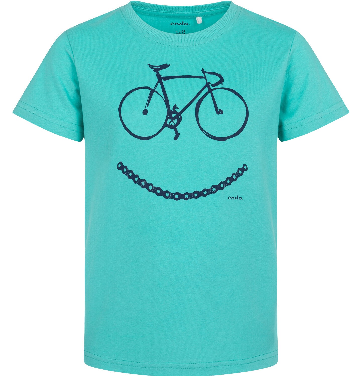 Endo - T-shirt z krótkim rękawem dla chłopca, z motywem rowerowym, zielony 3-8 lat C17G075_1