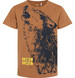 Endo - T-shirt z krótkim rękawem dla chłopca, z wilkiem, brązowy 9-13 lat C17G558_1,1