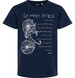 Endo - T-shirt z krótkim rękawem dla chłopca, z motywem rowerowym, granatowy 9-13 lat C17G562_1,1