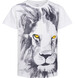 Endo - T-shirt z krótkim rękawem dla chłopca, z lwem, biały 9-13 lat C17G573_1,1
