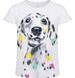 Endo - T-shirt z krótkim rękawem dla dziewczynki, z dalmatyńczykiem, biały 9-13 lat D15G536_2,1