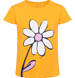 Endo - T-shirt z krótkim rękawem dla dziewczynki, z kwiatkiem, żółty 3-8 lat D17G066_1,1
