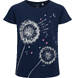 Endo - T-shirt z krótkim rękawem dla dziewczynki, z dmuchawcami, granatowy 9-13 lat D17G547_1,1