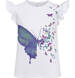 Endo - T-shirt z krótkim rękawem dla dziewczynki, z motylem, biały 9-13 lat D17G553_1,1