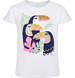 Endo - T-shirt z krótkim rękawem dla dziewczynki, z tukanami, biały 9-13 lat D17G556_1,1