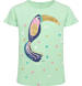 Endo - T-shirt z krótkim rękawem dla dziewczynki, z tukanem, zielony 9-13 lat D17G558_1,1