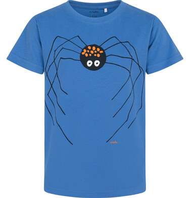 Endo - T-shirt z krótkim rękawem dla chłopca, z pająkiem, niebieski 9-13 lat C17G527_1,1
