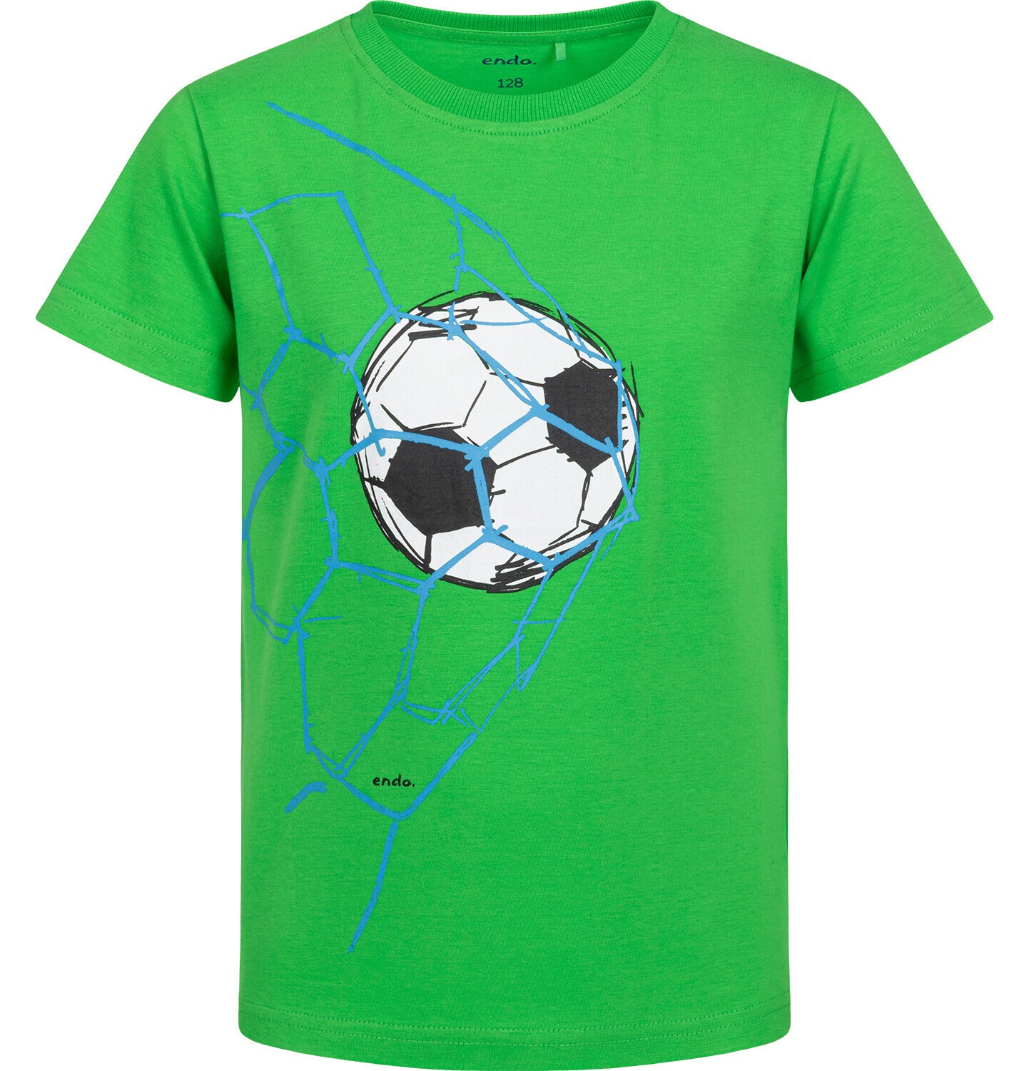 Endo - T-shirt z krótkim rękawem dla chłopca, z motywem piłkarskim, zielony 3-8 lat C18G018_1