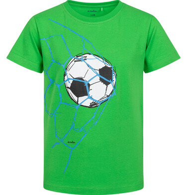 Endo - T-shirt z krótkim rękawem dla chłopca, z motywem piłkarskim, zielony 3-8 lat C18G018_1,1