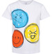 Endo - T-shirt z krótkim rękawem dla chłopca, z emotikonami, biały 3-8 lat C18G057_1,1