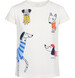 Endo - T-shirt z krótkim rękawem dla dziewczynki, z pieskami, biały 3-8 lat D18G042_1,1