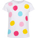 Endo - T-shirt z krótkim rękawem dla dziewczynki, z kropkami biały 3-8 lat D18G043_1,1