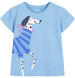 Endo - T-shirt z krótkim rękawem dla dziewczynki, z francuskim pieskiem, niebieski 3-8 lat D18G089_2,1