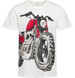 Endo - Męski t-shirt z krótkim rękawem, z motocyklem, biały Q18G012_1,1